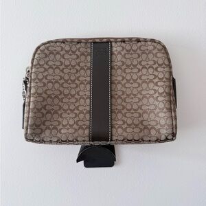 Coach Brown Monogram Toiletry Bag